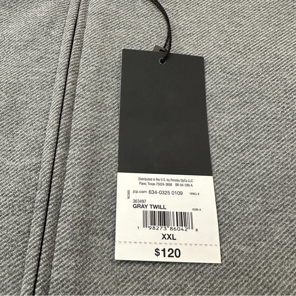 JF J. Ferrar Zip Bomber Jacket Men’s Size XXL Gray Twill